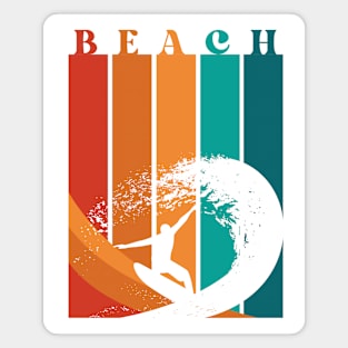 Beach. It's Always Summertime, Somewhere. Fun Time. Fun Summer, Beach, Sand, Surf Design. Magnet